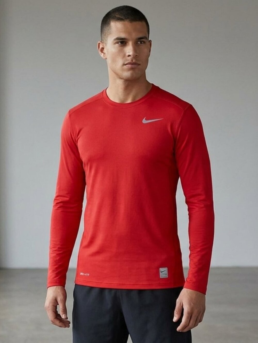 Nike Crimson Red Dry Fit Performance Tee - Large